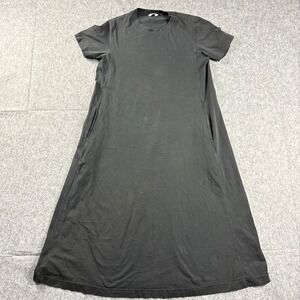 T shirt Dress Uniqlo AIRism Black Short sleeves size S with deep side pockets